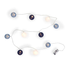 Blue & White Ball String Lights