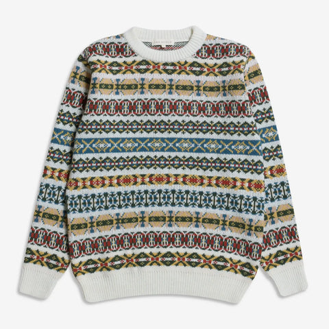 Uichi Fair Isle Sweater: Ecru