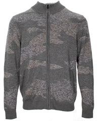 Carlo Full Zip Sweater L/S: Moss Camo