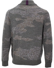 Carlo Full Zip Sweater L/S: Moss Camo
