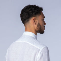 Solid Linen Shirt S/S: White