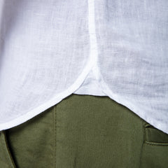 Solid Linen Shirt S/S: White