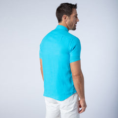 Solid Linen Shirt S/S: Turquiose
