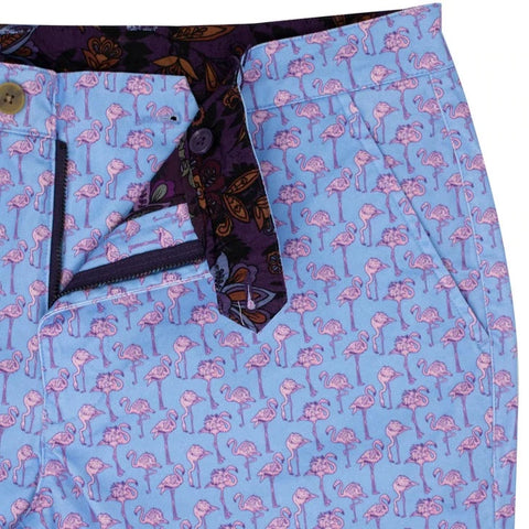 John Flamingos Short: Blue