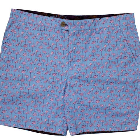 John Flamingos Short: Blue