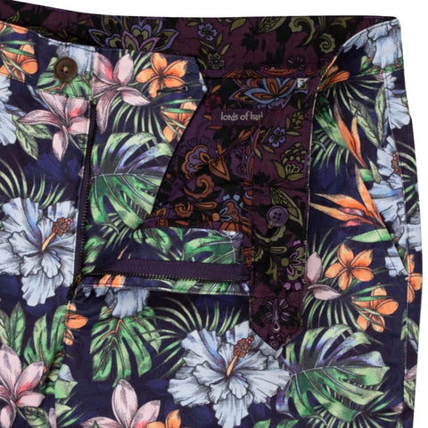 John Colorful Floral Short: Navy