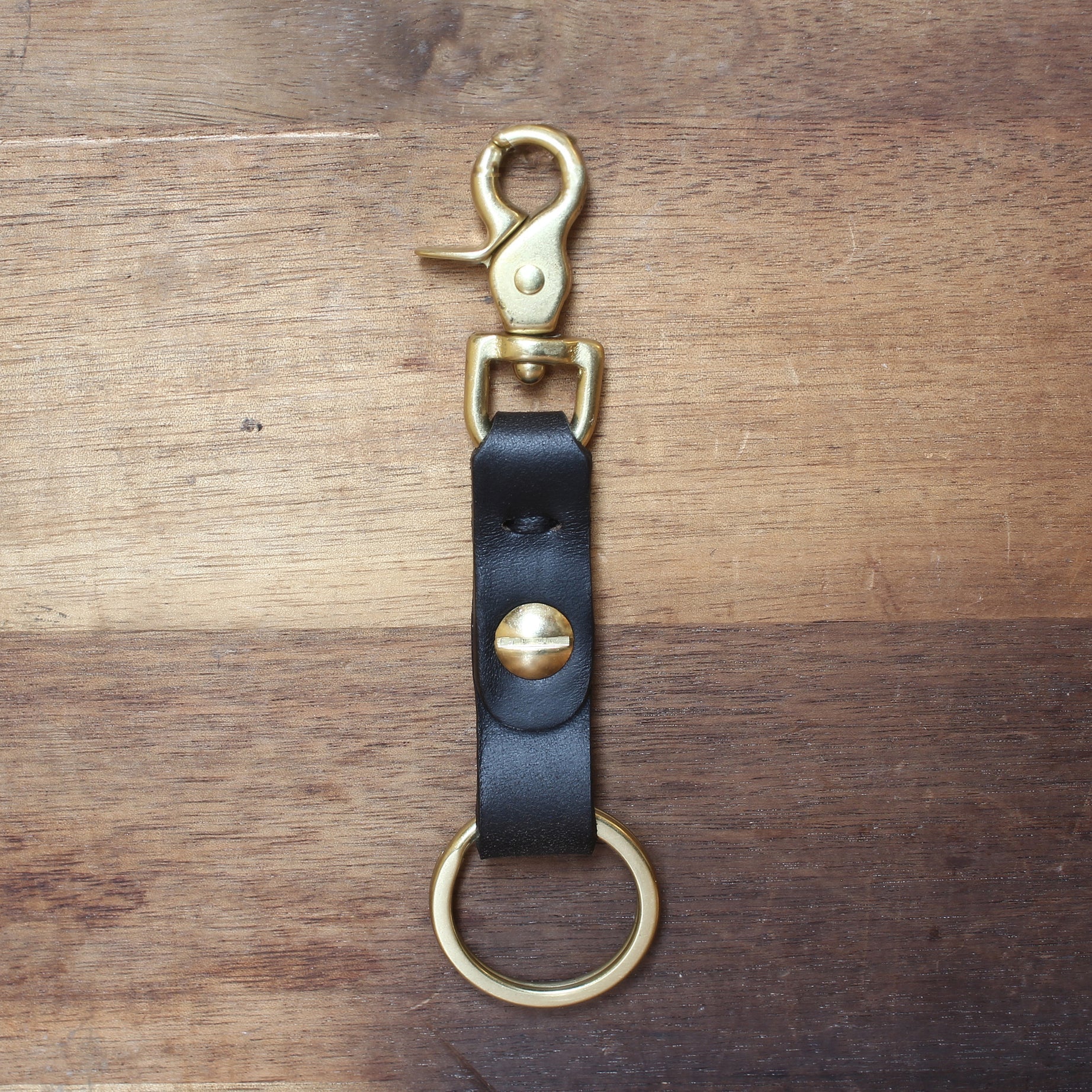 Black Enamel Key Ring   > Solid Finish > M-Clip