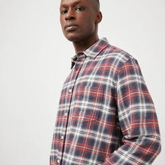 Lennox Brushed Plaid Shirt L/S: Red Shadow