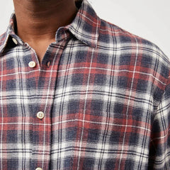 Lennox Brushed Plaid Shirt L/S: Red Shadow