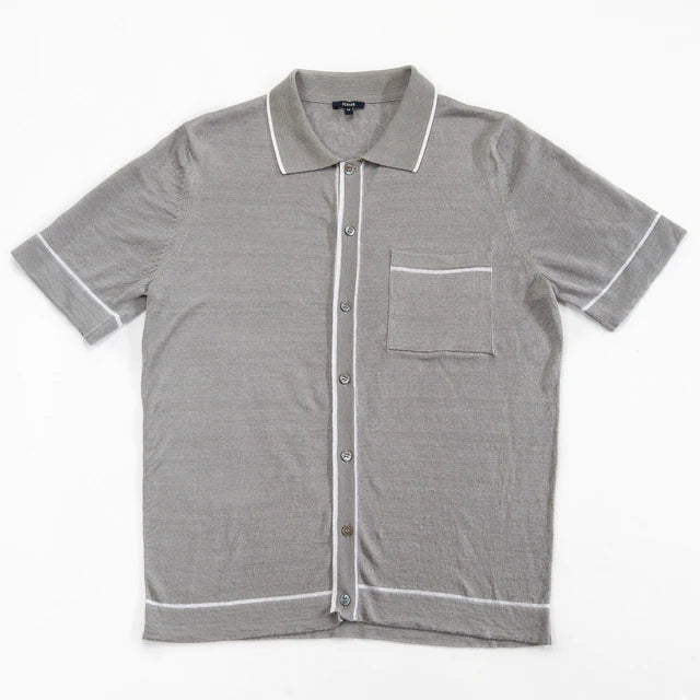 Retro Linen Shirt S/S: Silver