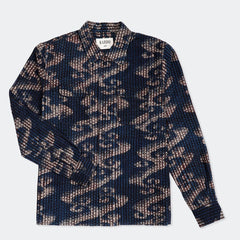 Martand Printed Corduroy Shirt L/S: Navy