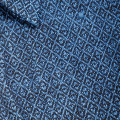 Stevie Diamond Pattern Shirt L/S: Indigo