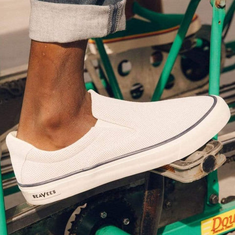 Hawthorne Suede Slip On: Ecru