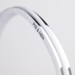 Navarch Cuff 6mm Bracelet ML: White/Light Grey