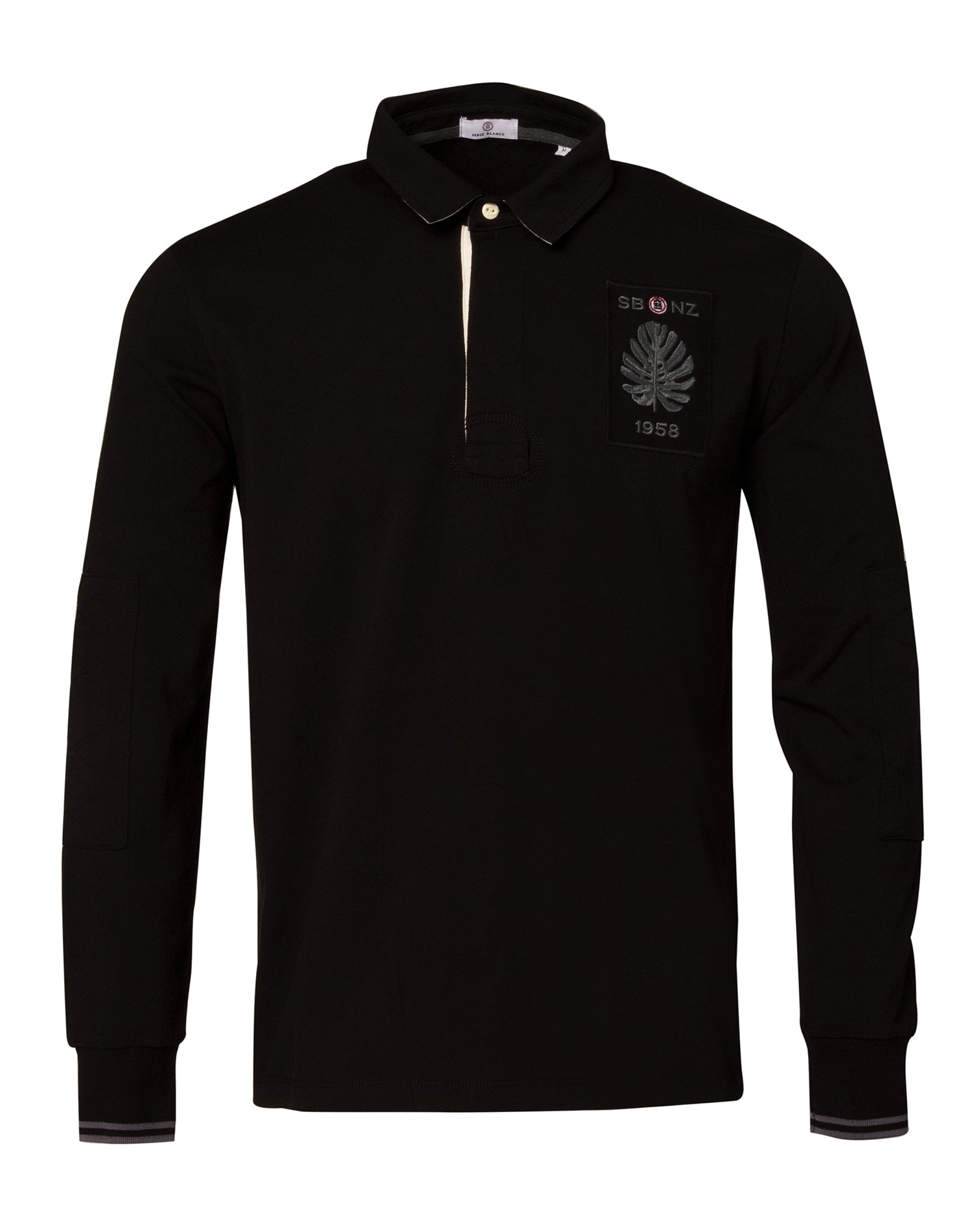 Chest Crest Rugby L/S: Black