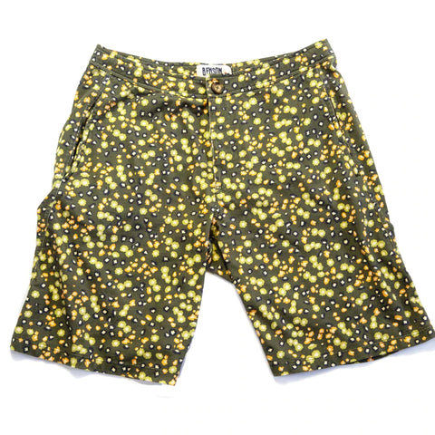 Eagle Print Stretch Short: Olive