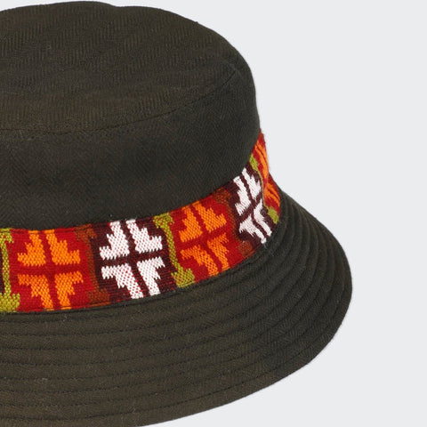 Quilted Bucket Hat: Dark Green