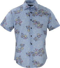 Scott Paisley Vines Shirt S/S: Blue