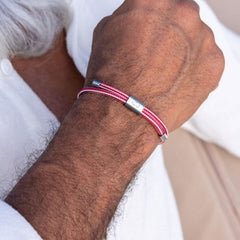 Little Lewis Bracelet M: White/Raspberry