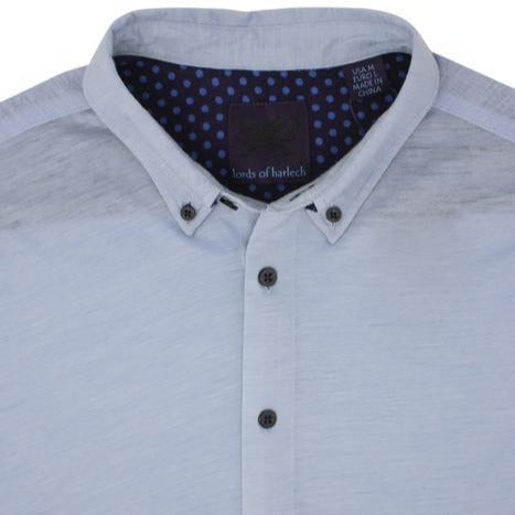 Tobias Knit Button Down S/S: Sky