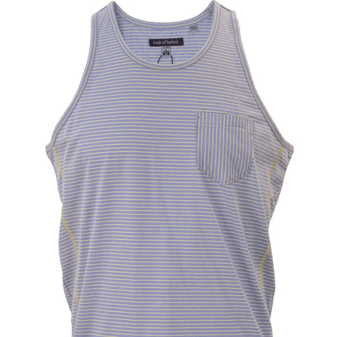 Tristan Stretch Tank: Lavender & Yellow Stripe