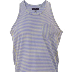 Tristan Stretch Tank: Lavender & Yellow Stripe