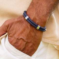 Little Lewis Double Bracelet S: Navy