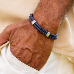 Little Lewis Double Bracelet L: Navy