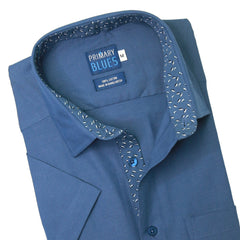 Sahara Slim Fit Shirt S/S: Delft Blue