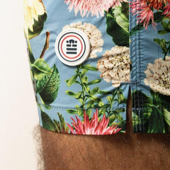 Maui Print Swim: Hibiscus Blue