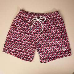 Graphic Print Swim: Navy