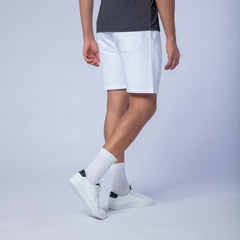 Fleece Jogging Short: White