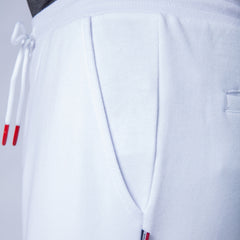 Fleece Jogging Short: White