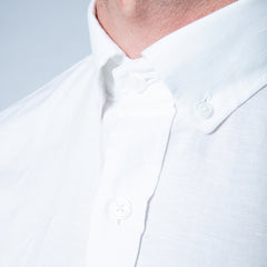 Asymmetrical Stripe Shirt S/S: White