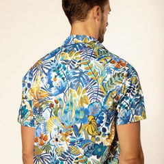 Watercolor Jungle Print Shirt S/S: Multi Color