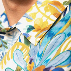 Watercolor Jungle Print Shirt S/S: Multi Color