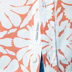 Flower Print Shirt S/S: Apricot