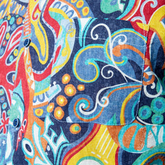 Pop Art Print Shirt S/S: Blue