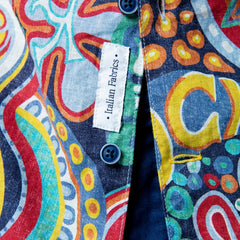 Pop Art Print Shirt S/S: Blue