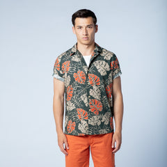 Jungle Print Shirt S/S: Clay