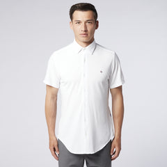 Pique Knit Shirt S/S: White