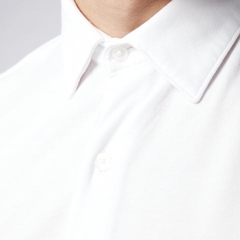 Pique Knit Shirt S/S: White