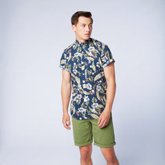 Floral Shirt S/S: Navy