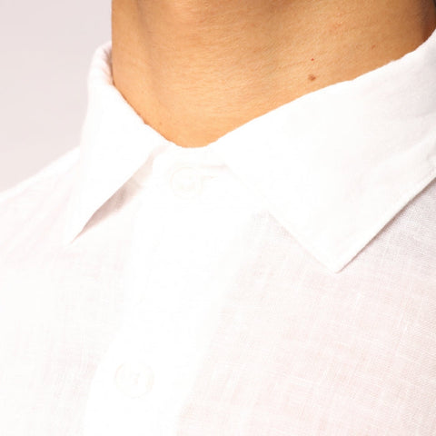 Linen Shirt L/S: White