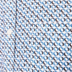 Graphic Print Poplin Shirt L/S: Blue