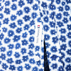 Flower Pattern Shirt L/S: Navy