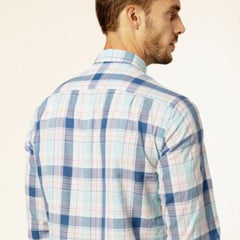 Plaid Woven Shirt L/S: Aqua