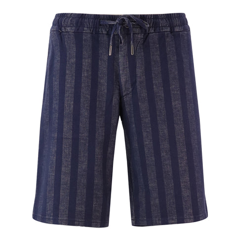 Striped Bermuda Short: Dk Navy