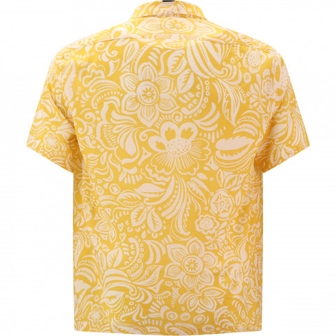 "PLAY" Tropical Print Shirt S/S: Yellow