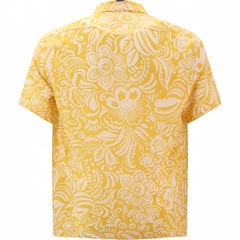 "PLAY" Tropical Print Shirt S/S: Yellow